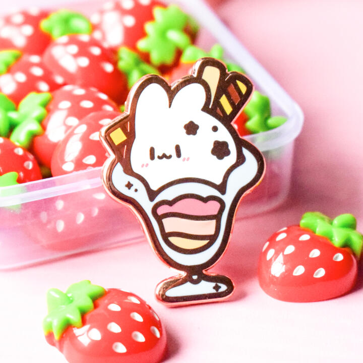Enamel Pin: Bunny Parfait (OC)